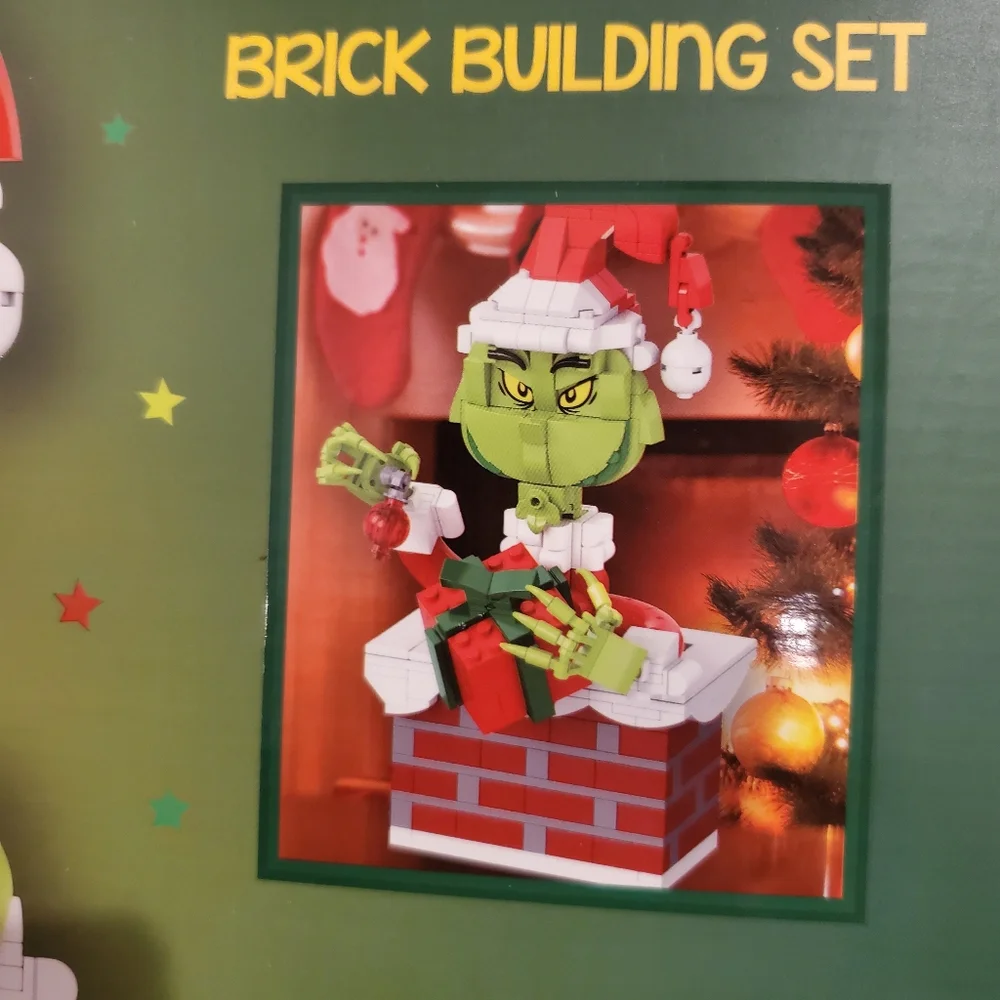 BrickCraft Up The Chimney Grinch 504pc Christmas Holiday Brick‎ Building Kit NEW